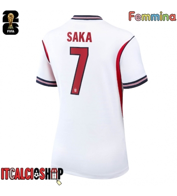 Inghilterra Bukayo Saka #7 Prima Maglia Femmina Mondiali 2026 Manica Corta